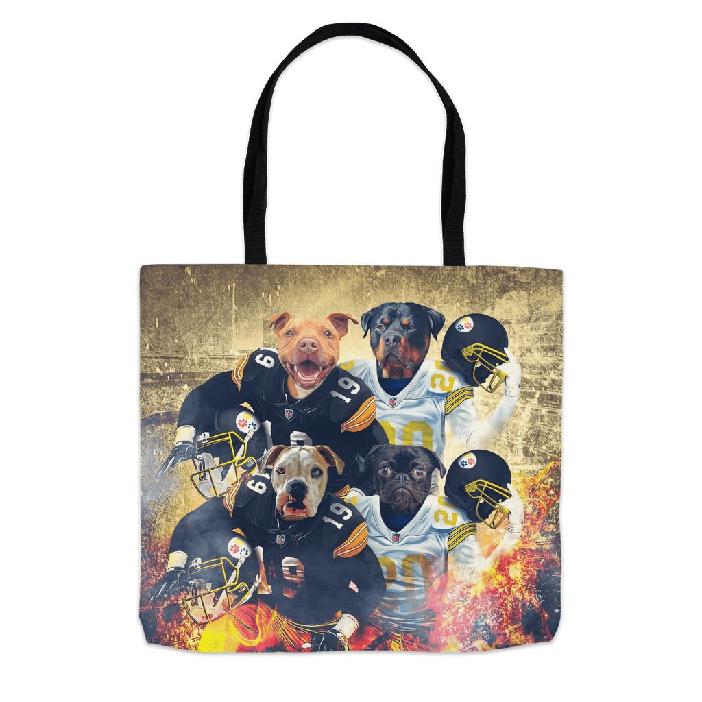 Bolsa de mano personalizada para 4 mascotas &#39;Pittsburgh Doggos&#39;