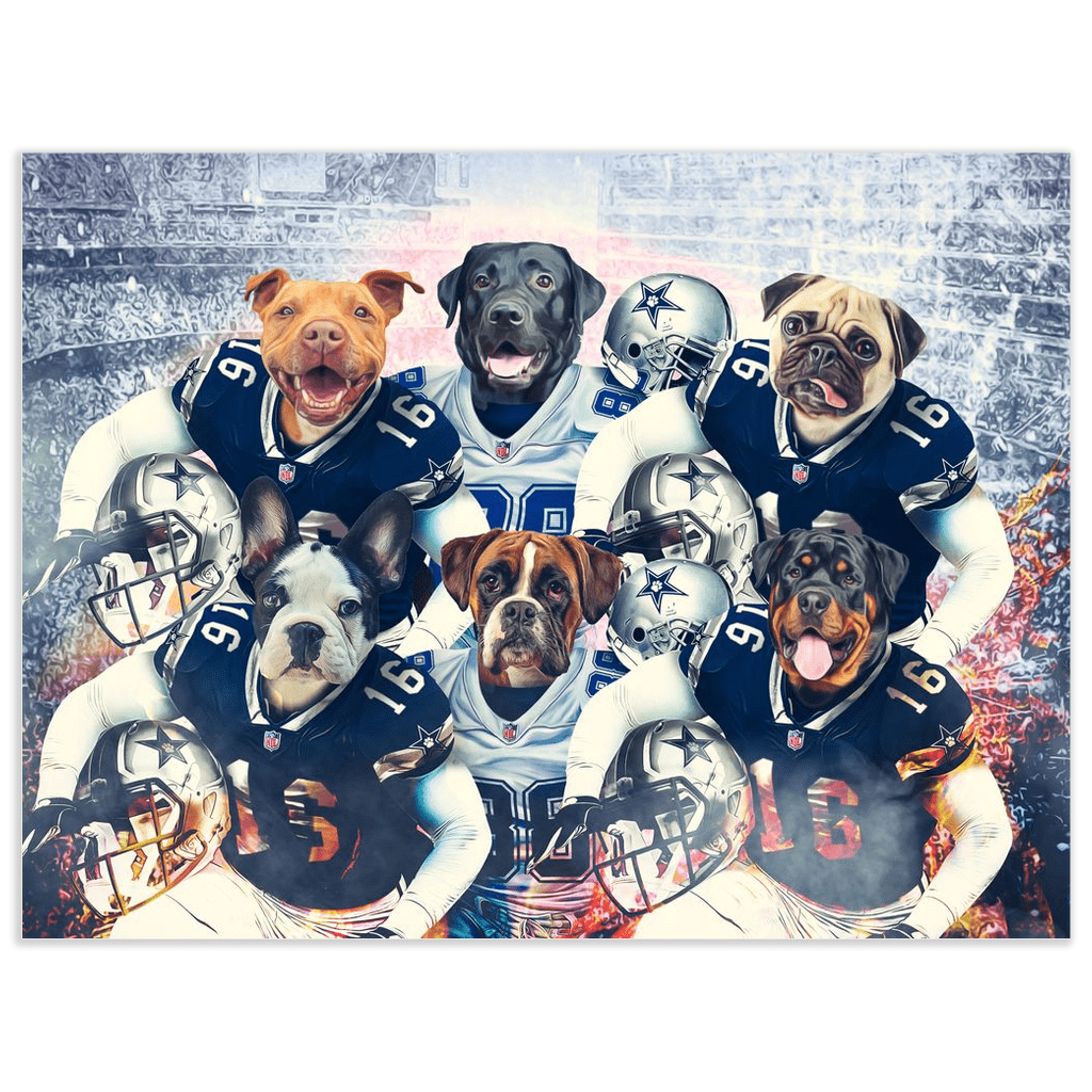 Póster personalizado para 6 mascotas &quot;Dallas Doggos&quot;