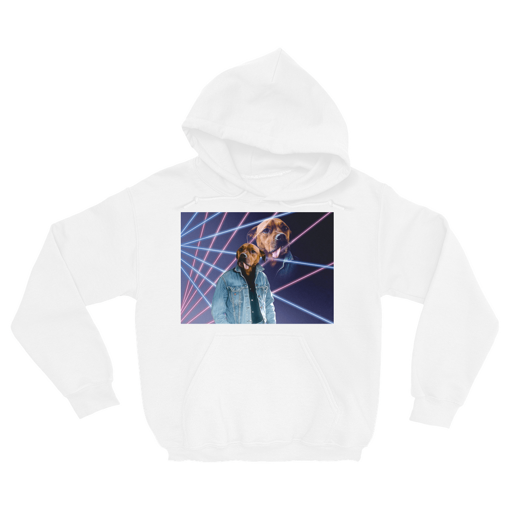 Sudadera con capucha personalizada &#39;1980s Lazer Portrait&#39;