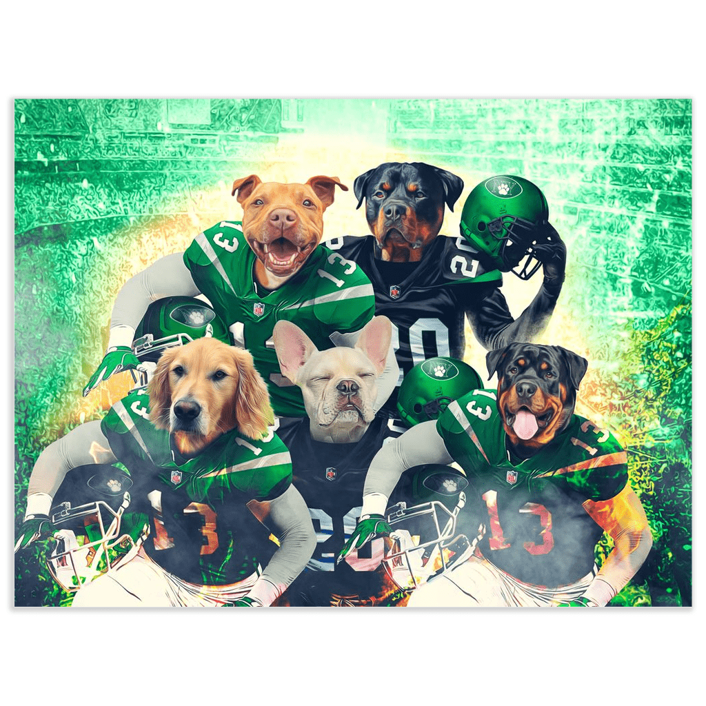 Póster personalizado de 5 mascotas &#39;New York Jet-Doggos&#39;