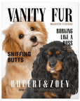 Póster personalizado para 2 mascotas 'Vanity Fur'