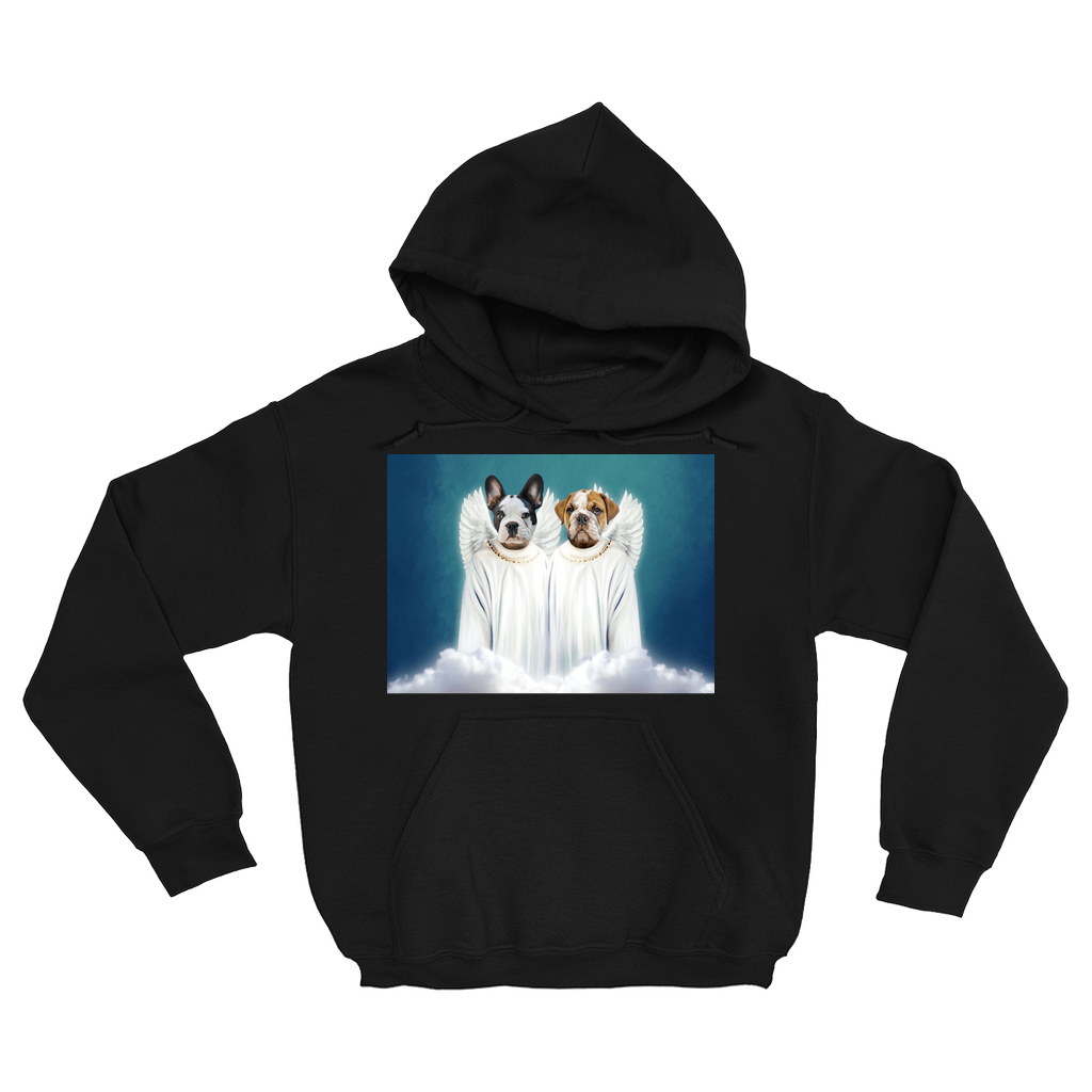 Sudadera con capucha personalizada para 2 mascotas &#39;2 Angels&#39;