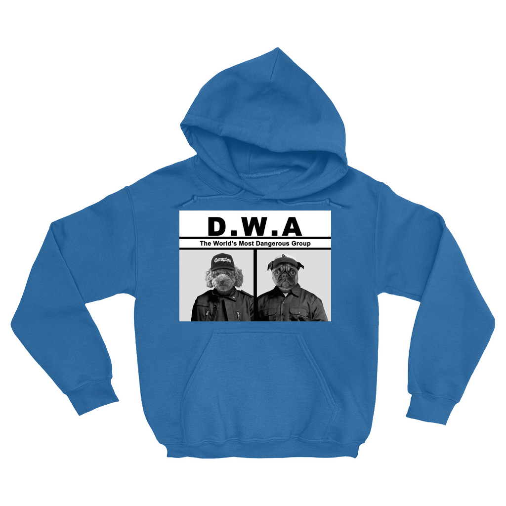 Sudadera con capucha personalizada para 2 mascotas &#39;DWA (Doggos With Attitude)&#39;