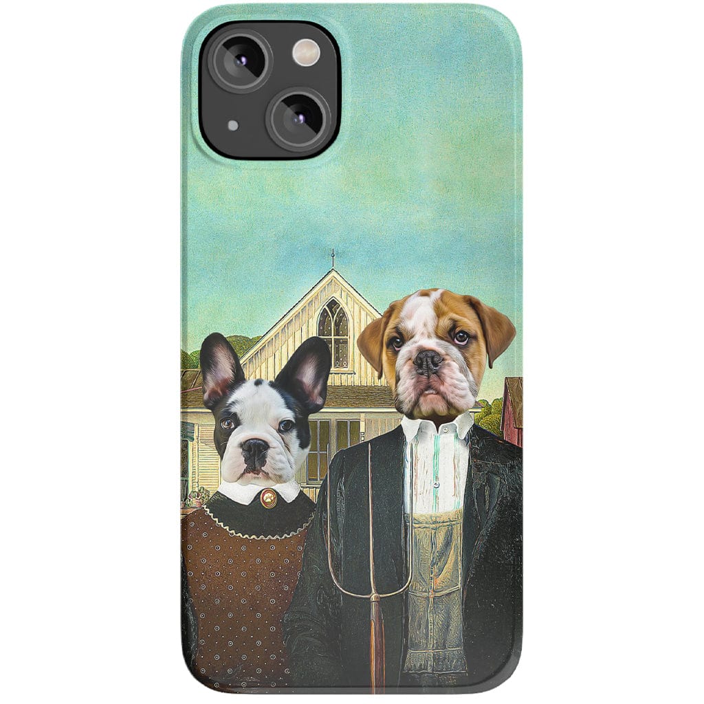 &#39;American Pawthic&#39; Personalized 2 Pet Phone Case