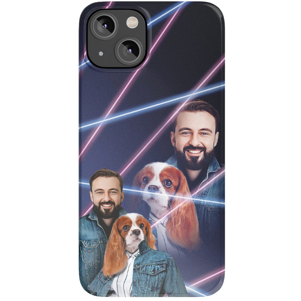 &#39;1980s Lazer Portrait Pet(Female)/Human(Male)&#39; Personalized Phone Case