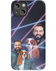 Funda para teléfono personalizada Lazer Portrait Pet (femenino)/humano (masculino) de los años 80