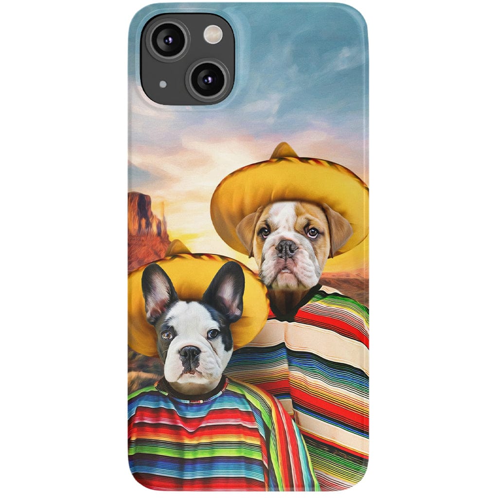 &#39;2 Amigos&#39; Funda personalizada para teléfono con 2 mascotas