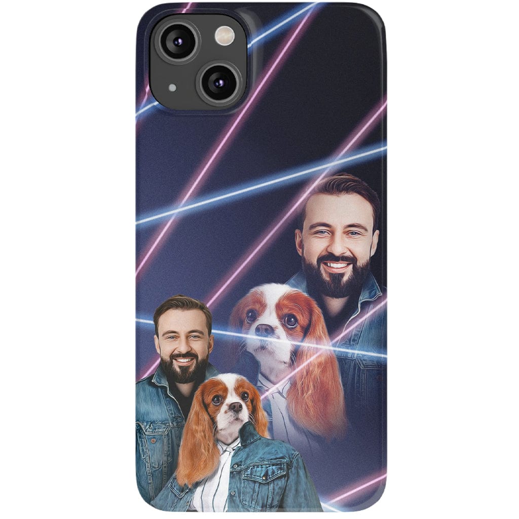 &#39;1980s Lazer Portrait Pet(Female)/Human(Male)&#39; Personalized Phone Case