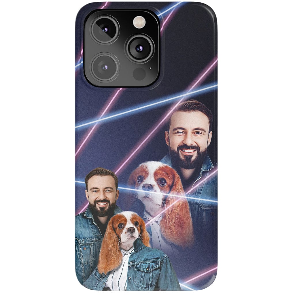 &#39;1980s Lazer Portrait Pet(Female)/Human(Male)&#39; Personalized Phone Case