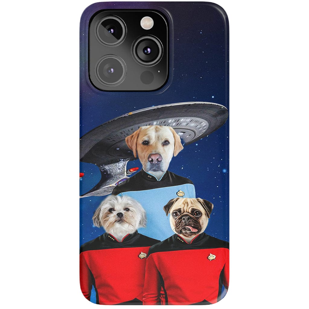 &#39;Doggo-Trek&#39; Funda personalizada para teléfono con 3 mascotas