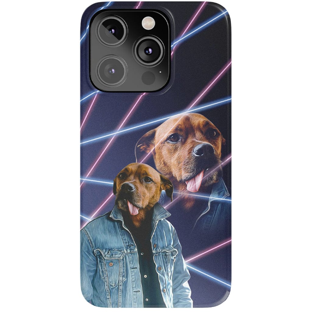 Funda personalizada para teléfono con mascota &#39;1980s Lazer Portrait&#39;