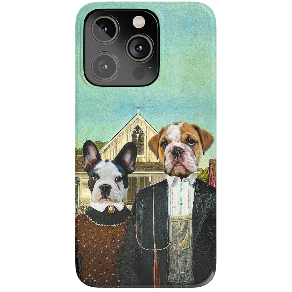 &#39;American Pawthic&#39; Personalized 2 Pet Phone Case