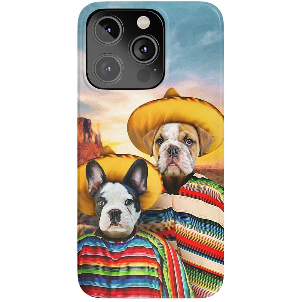 &#39;2 Amigos&#39; Funda personalizada para teléfono con 2 mascotas