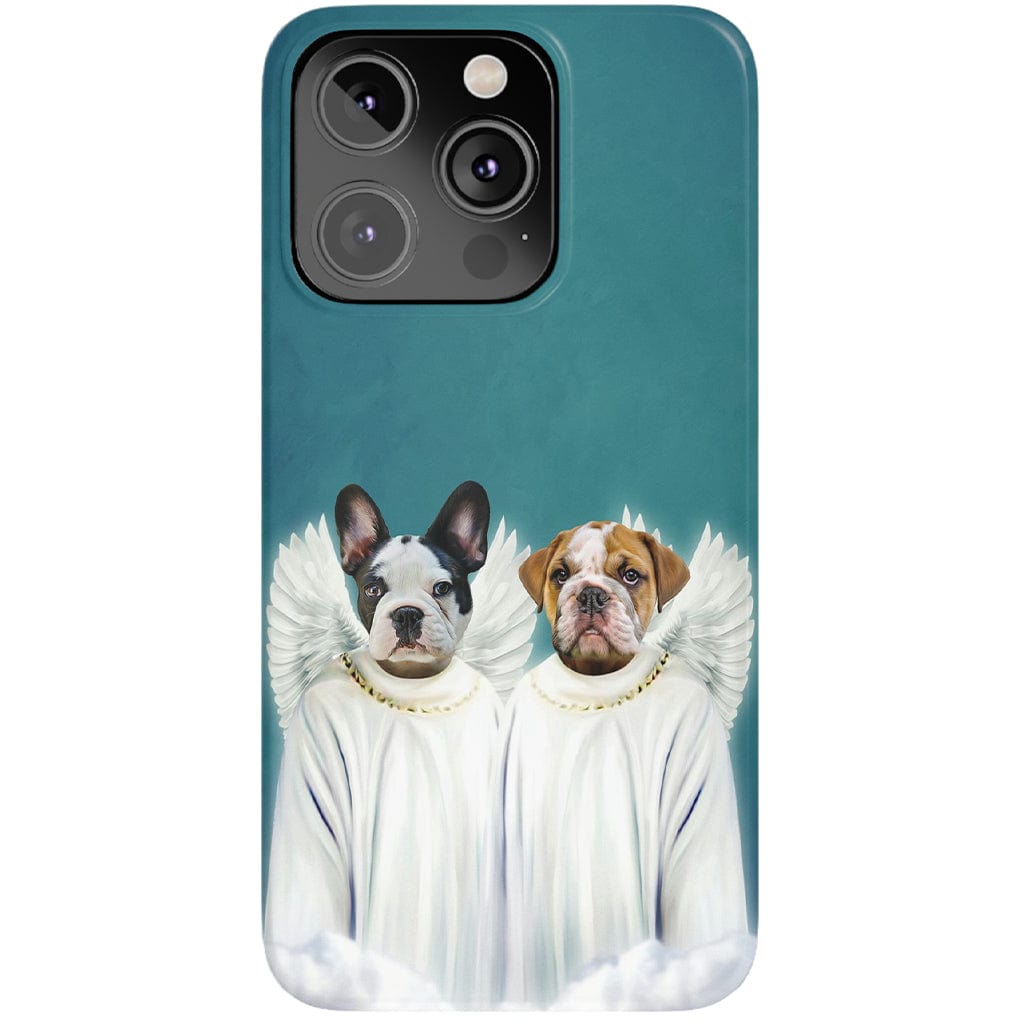 &#39;2 Angels&#39; Personalized Pets Phone Case