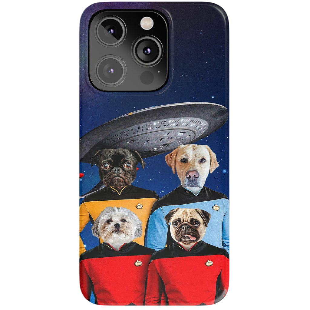 &#39;Doggo-Trek&#39; Funda personalizada para teléfono con 4 mascotas