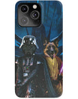 Funda personalizada para teléfono con 2 mascotas 'Darth Woofer &amp; Jedi-Doggo'