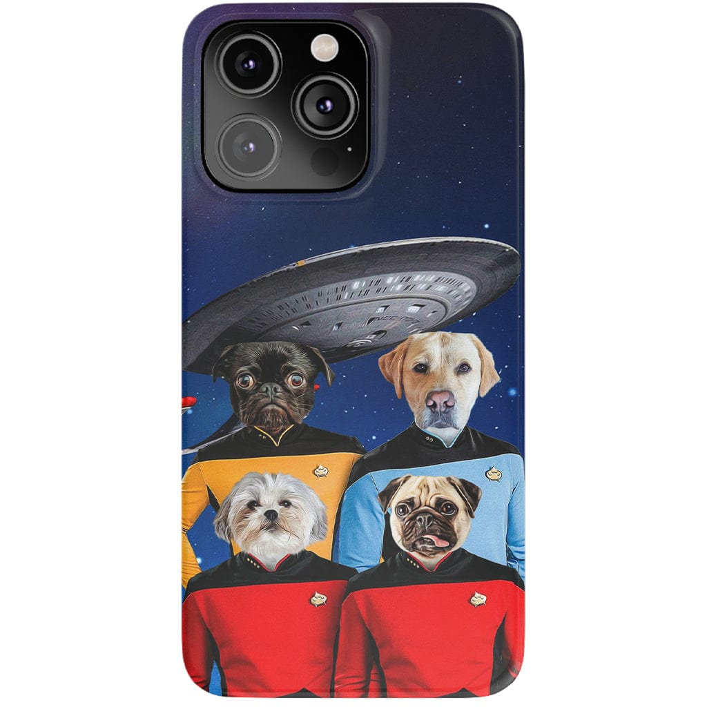 &#39;Doggo-Trek&#39; Funda personalizada para teléfono con 4 mascotas