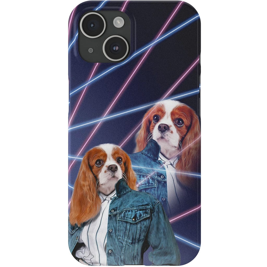 Funda personalizada para teléfono con mascota &#39;Lazer Portrait (femenino) de los años 80&#39;