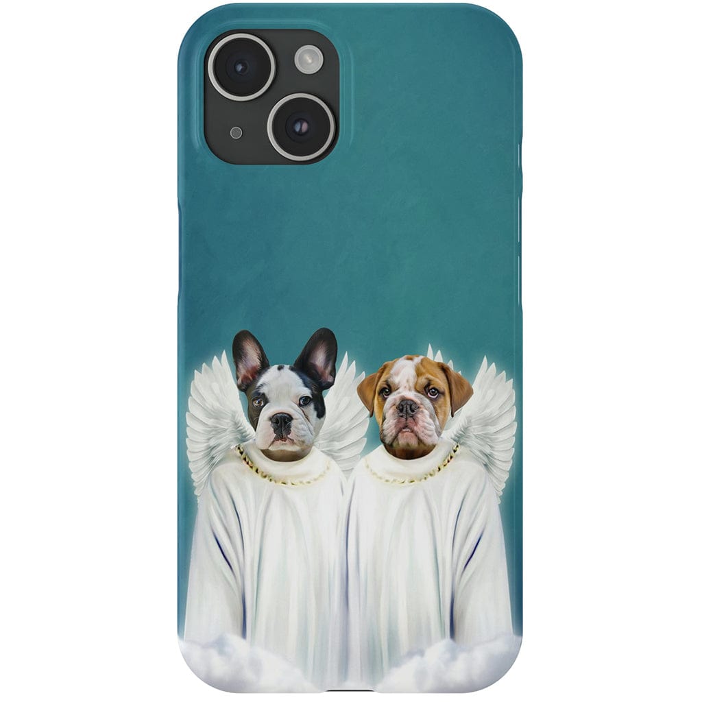 &#39;2 Angels&#39; Personalized Pets Phone Case