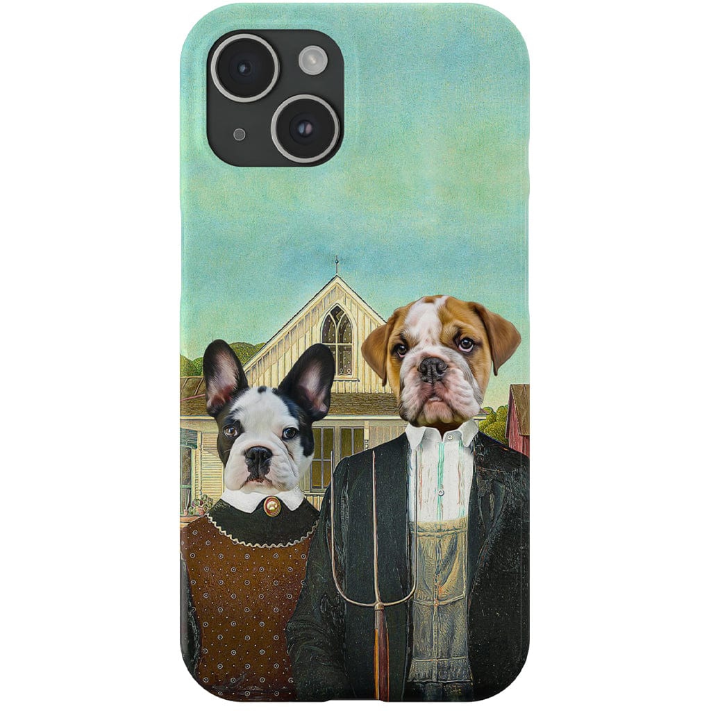 &#39;American Pawthic&#39; Personalized 2 Pet Phone Case