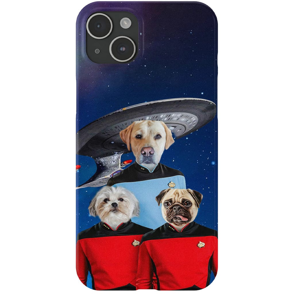 &#39;Doggo-Trek&#39; Funda personalizada para teléfono con 3 mascotas