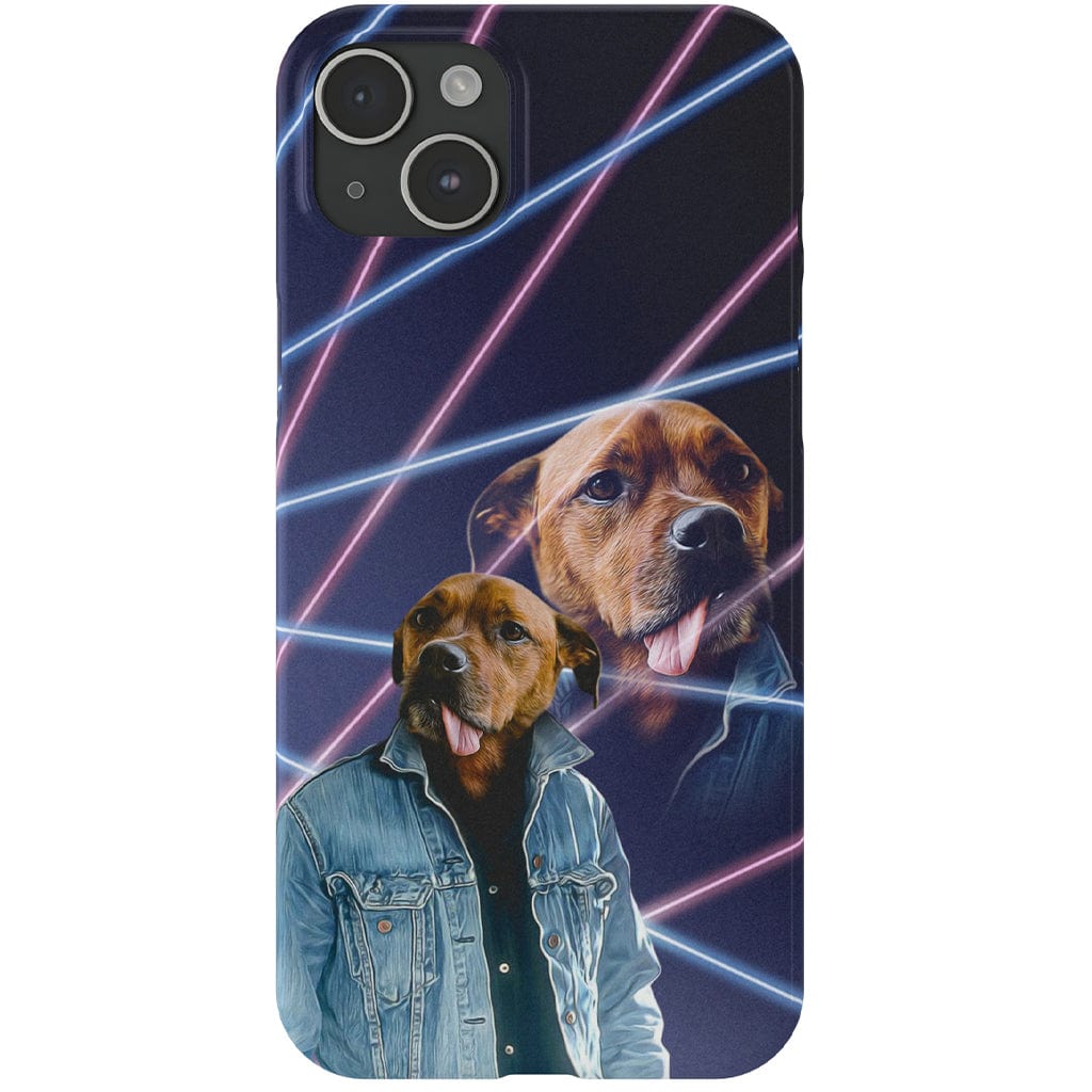 Funda personalizada para teléfono con mascota &#39;1980s Lazer Portrait&#39;