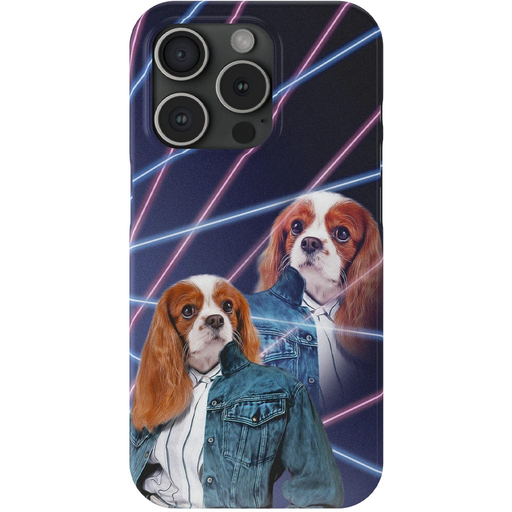 Funda personalizada para teléfono con mascota &#39;Lazer Portrait (femenino) de los años 80&#39;