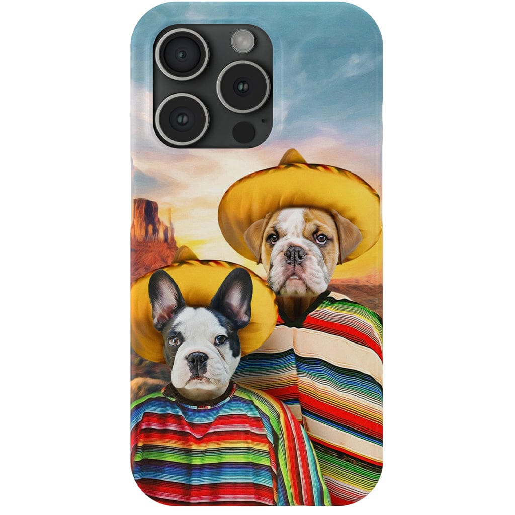 &#39;2 Amigos&#39; Funda personalizada para teléfono con 2 mascotas