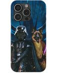 Funda personalizada para teléfono con 2 mascotas 'Darth Woofer &amp; Jedi-Doggo'