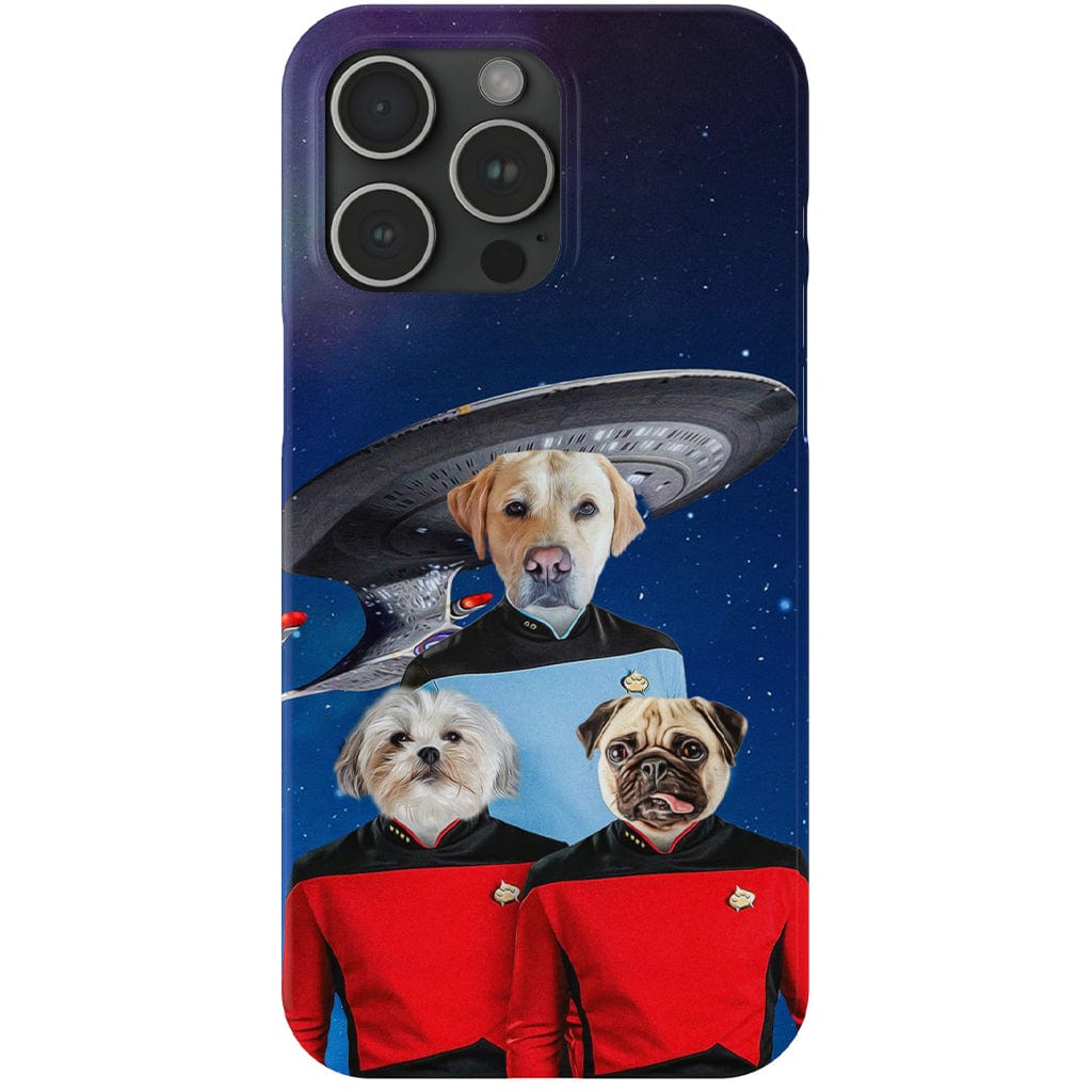 &#39;Doggo-Trek&#39; Funda personalizada para teléfono con 3 mascotas