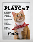 'Playcat' Personalized Pet Poster