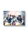 'Dallas Doggos' Personalized 3 Pet Canvas