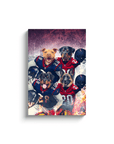 'Houston Doggos' Personalized 4 Pet Canvas