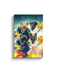 'Green Bay Doggos' Personalized 4 Pet Canvas