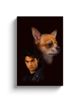 'Majestic Dark Pose' Personalized Pet/Human Canvas