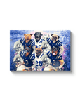 'Indianapolis Doggos' Personalized 6 Pet Canvas