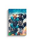 'Jacksonville Doggos' Personalized 4 Pet Canvas