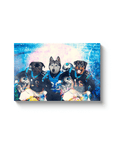 'Carolina Doggos' Personalized 3 Pet Canvas