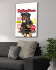 'Rolling Bone' Personalized 2 Pet Canvas