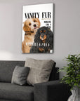 'Vanity Fur' Personalized 2 Pet Canvas