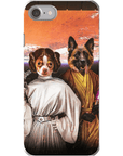 'Princess Leidown & Jedi-Doggo' Personalized 2 Pet Phone Case