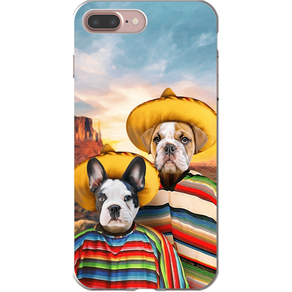 &#39;2 Amigos&#39; Funda personalizada para teléfono con 2 mascotas