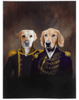 'The Admiral and the Captain' Personalized 2 Pet Blanket