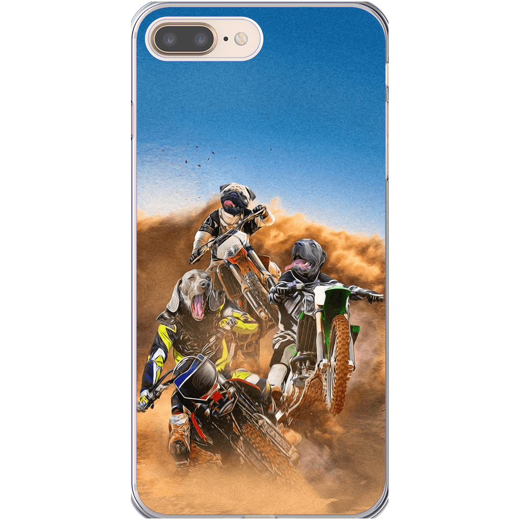 &#39;The Motocross Riders&#39; Personalized 3 Pet Phone Case