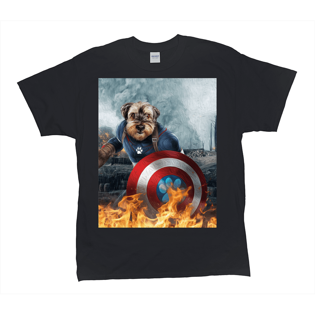 Camiseta personalizada para mascotas &#39;Capitán Doggmerica&#39; 