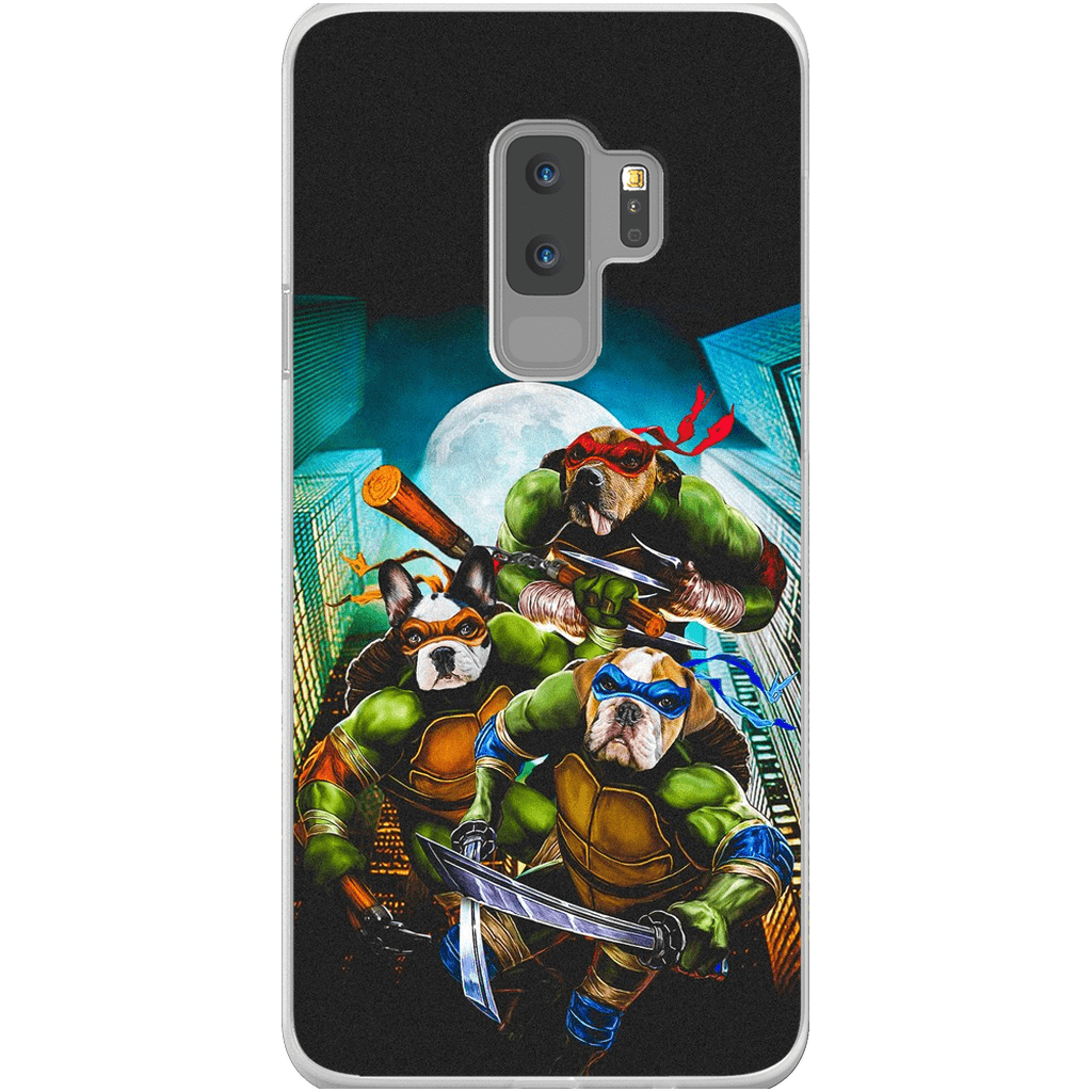 Funda personalizada para teléfono con 3 mascotas &#39;Teenage Mutant Ninja Doggos&#39;