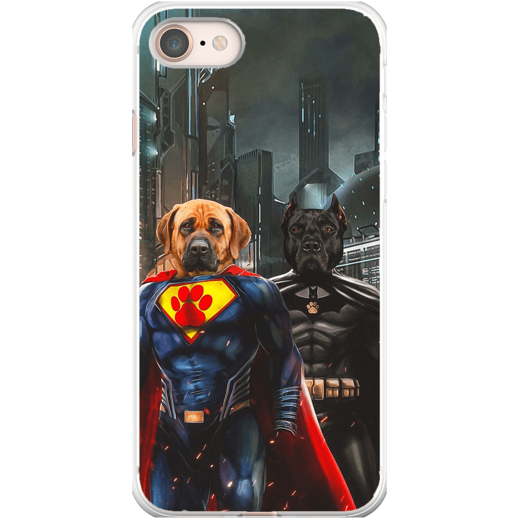 &#39;Superdog &amp; Batdog&#39; Personalized 2 Pet Phone Case