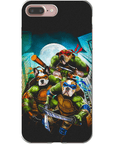 Funda personalizada para teléfono con 3 mascotas 'Teenage Mutant Ninja Doggos'