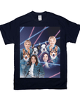 '1980s Lazer Portrait 2 Pet & Humans(Females)' Personalized T-Shirt