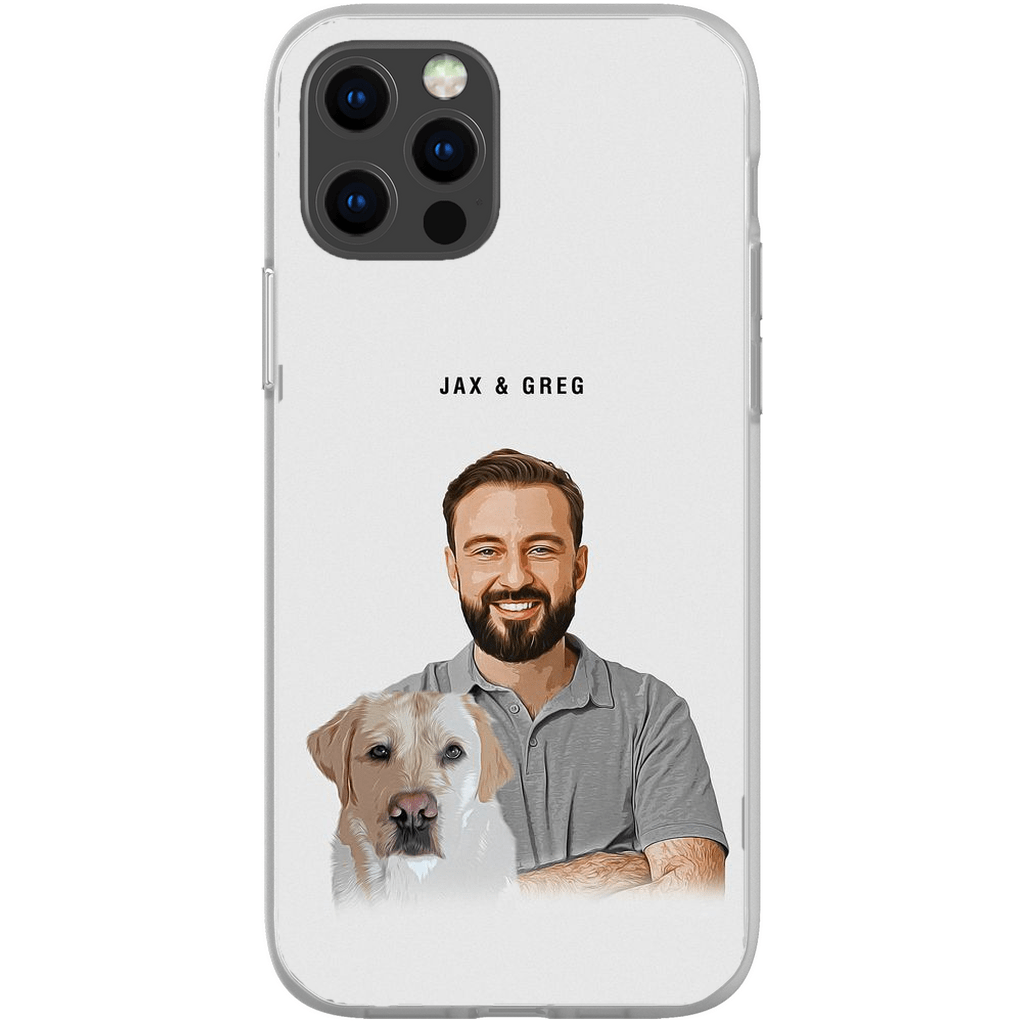 Funda moderna personalizada para teléfono para mascotas y humanos